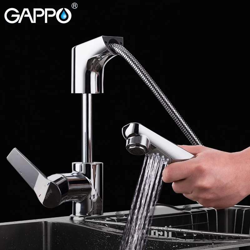 Смеситель для кухни GAPPO с распылителем смеситель раковины из латуни воды torneira|pull