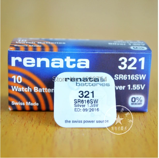 Бесплатная доставка оксид серебра renata часы батарея 321 SR616SW RENATA/SR616/321 1 55 в 10 штук |