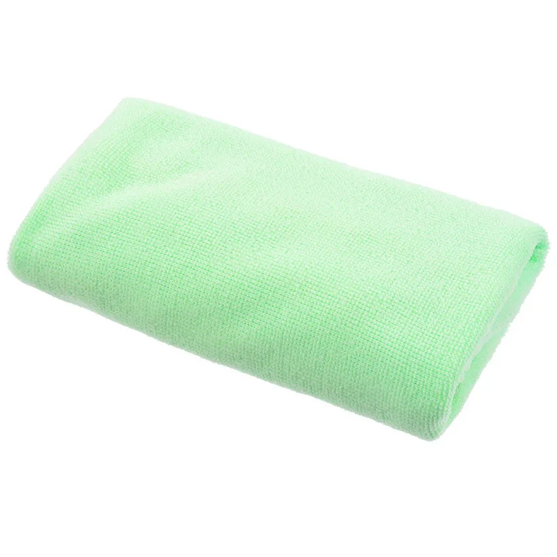 green Urijk Впитывающее Воду чистое полотенце из чистого полиэстера пляжное полотенце однотонное плотное банное полотенце s супер мягкое полотенце из микрофибры - Цвет: green
