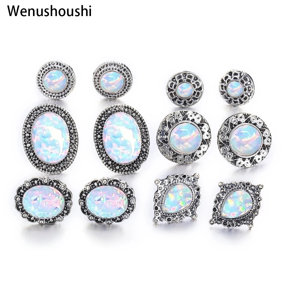 WENUSHOUSHI 6 Пары/компл. богемная бижутерия Женская винтажная Этническая облако