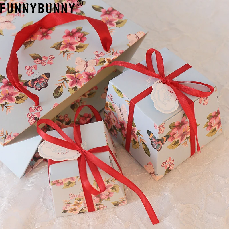 FUNNYBUNNY Горячая продажа цветочный принт дизайн Свадебная коробка