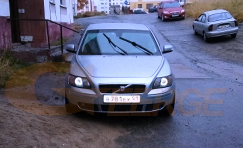 Для Volvo S40 V50 2004 2005 2006 2007 объектив проектора отличные ангельские глазки Ультра яркое освещение COB комплект светодиодов «глаза ангела»