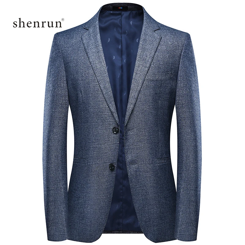 gray grey SHENRUN Новинка Весна Высокое качество Смарт повседневные костюмы куртки для мужчин, мужской повседневный Блейзер masculino мужской костюм куртка мужская верхняя одежда - Цвет: gray grey