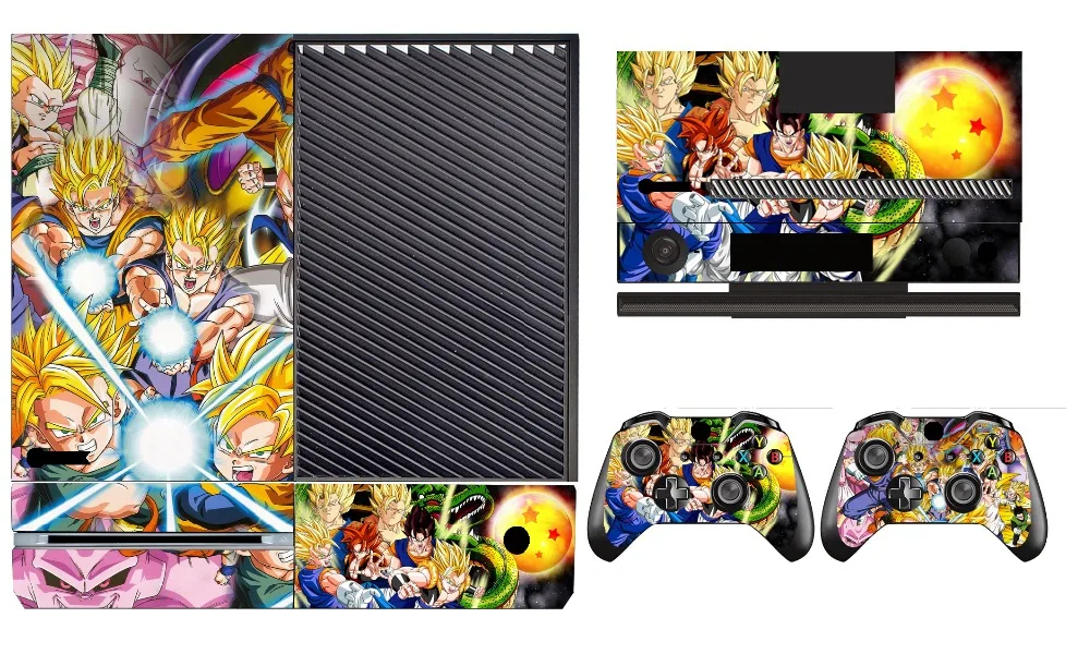 Защитная виниловая наклейка Dragon Ball 272 для Microsoft Xbox One и 2 чехла контроллеров