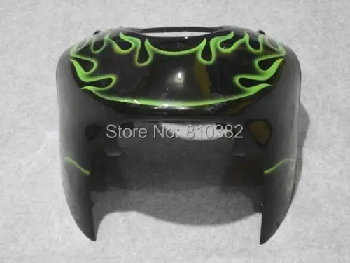 Полный бак крышка обтекателя комплект для KAWASAKI Ninja ZX12R 2000 2001 00 01 зеленое пламя