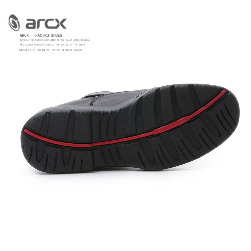 ARCX мотоциклетные кожаные ботинки для езды на дорогах Мужская теплая
