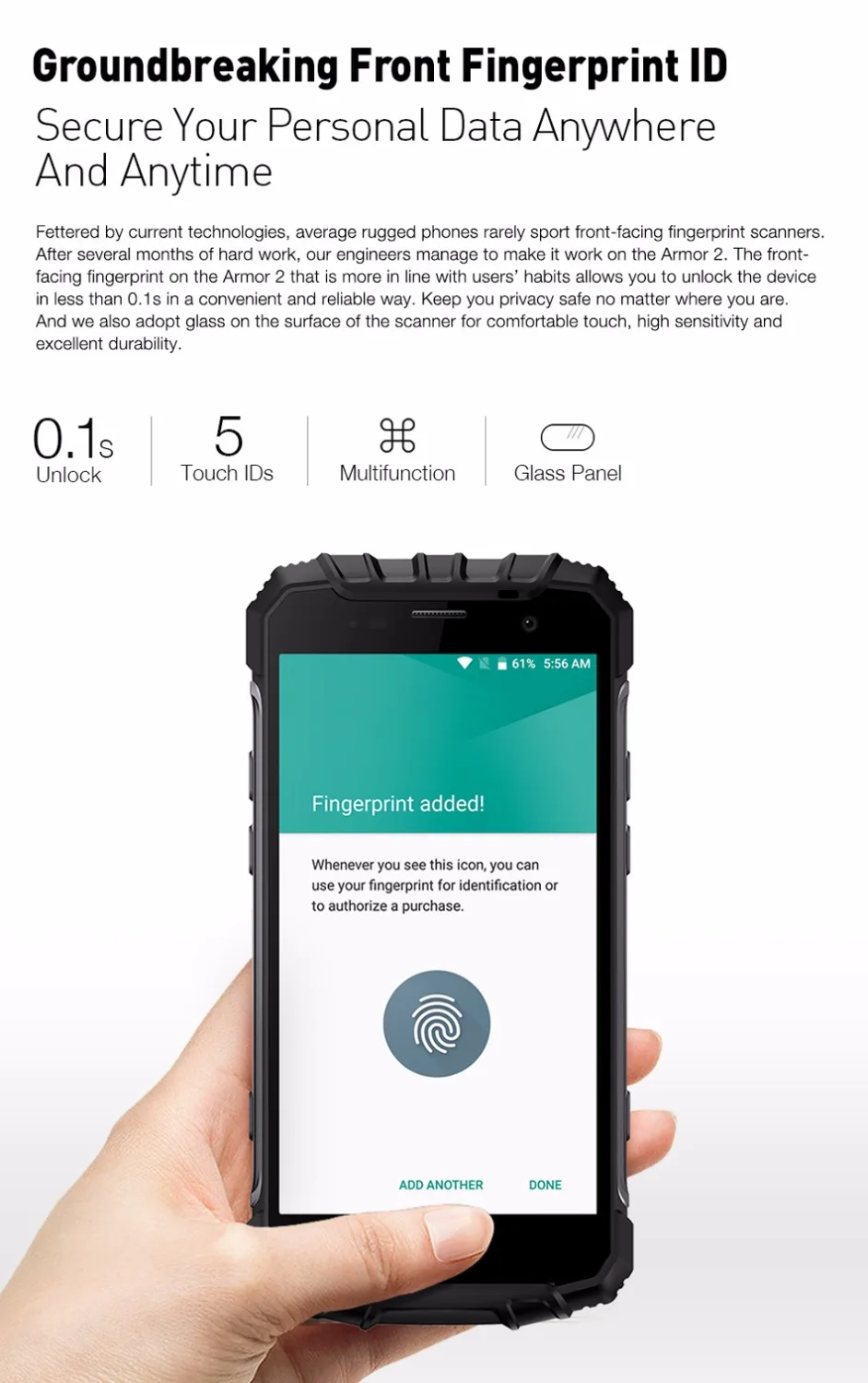 Смартфон Ulefone Armor 2 MTK Helio P25 Восьмиядерный Android 7 0 мобильный телефон 6 ГБ + 64 IP68