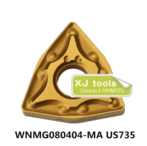10 шт. WNMG080404-MA US735/WNMG080408-MA US735 карбидные вставки для MWLNR/WWLNR токарные лезвия
