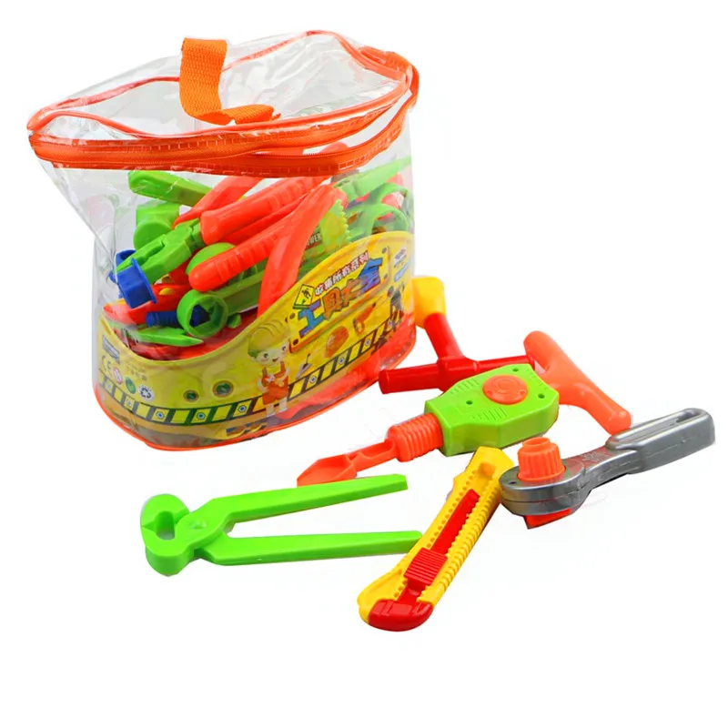 New 34Pcs/set Plastic Repair Tools Set Baby Kids Boys Toys Craftsman Pretend Playing Kits Best Funny Gift | Игрушки и хобби