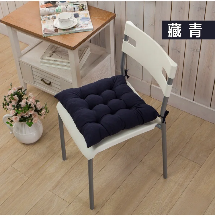 Новые однотонные Подушка Мат подушки для сиденья кресла со шнуром 40*40 см патио