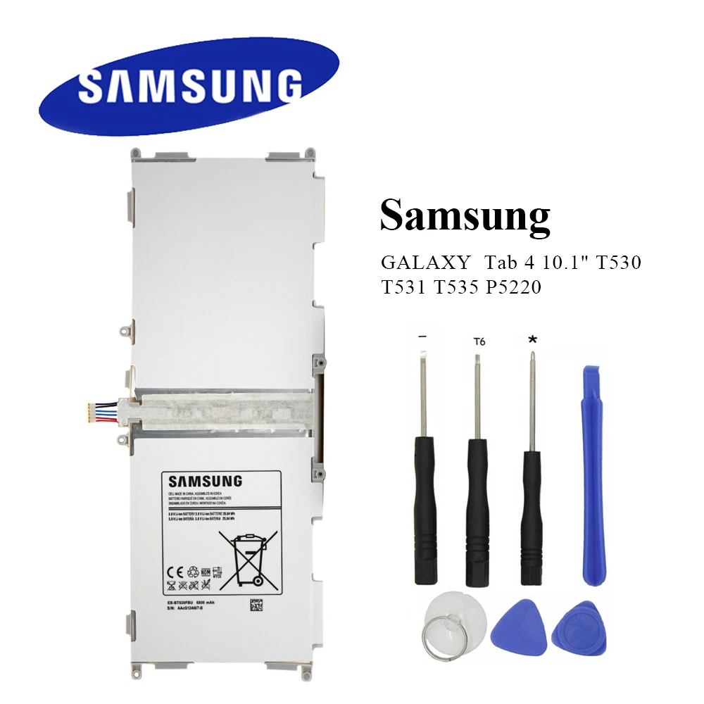 Оригинальный аккумулятор для планшета Samsung GALAXY Tab 4 10 1 дюйма|Аккумуляторы