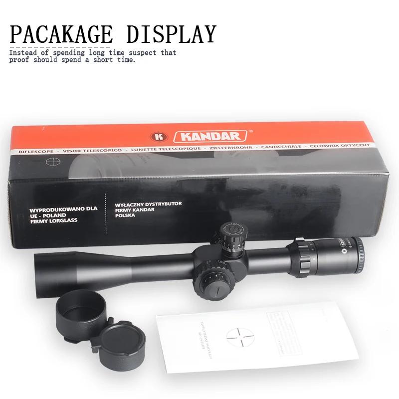 KANDAR 6-24X44 Q FFP тактический прицел красный зеленый с подсветкой Прицел снайперской винтовки оптический прицел охотничьи прицелы винтовка air Red dot