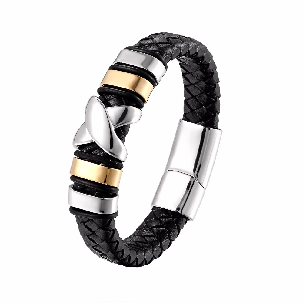Мода 2019 г. пояса из натуральной кожи жгутовый браслет панк нержавеющая сталь