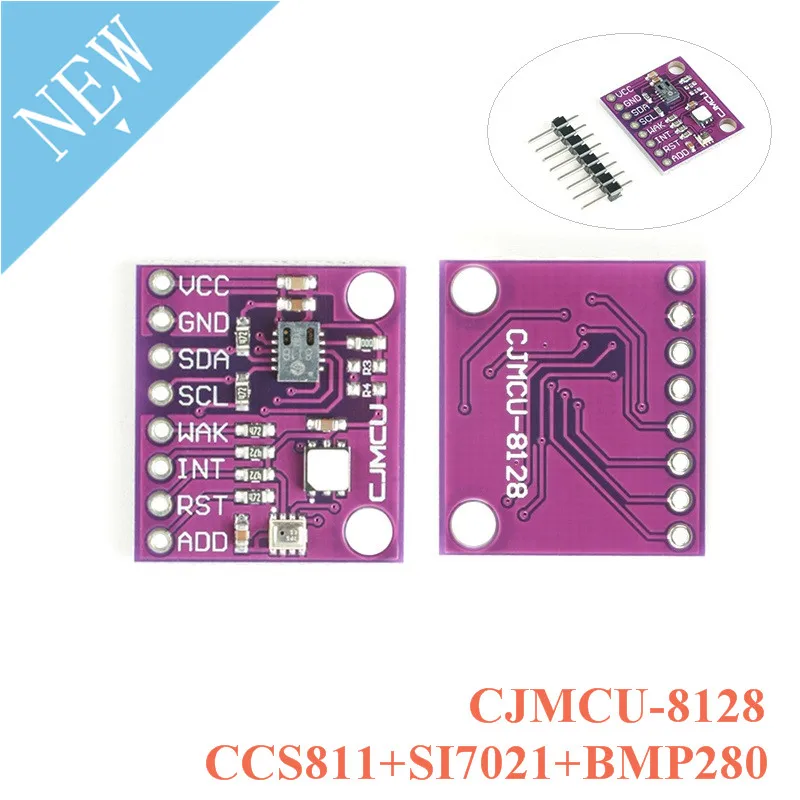 Модуль датчика CCS811 + SI7021 + BMP280, датчик углекислого газа CO2, температура и высота влажности, три в одном, фототемпература