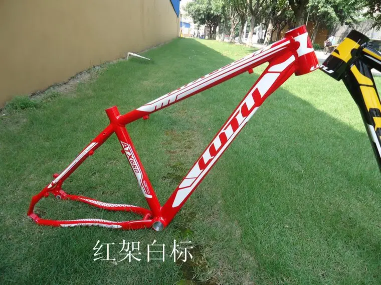 white-red LUTU ATX660 алюминиевый сплав MTB горный велосипед рама 26*16/18 дюймов 44-56 головной убор хороший вид формы - Цвет: white-red