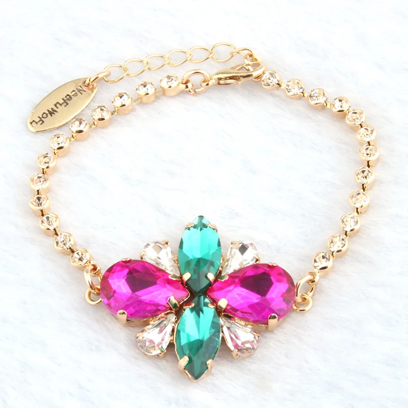 Браслеты NeeFuWoFu с кристаллами регулируемые браслеты из дерева в богемном стиле