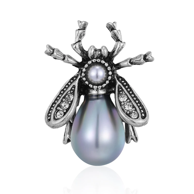 MAIKALE, винтажная медовая пчела, брошь на булавке, жемчужные кристаллы, броши с насекомыми для женщин, одежда для детей, аксессуары для сумок, броши, очаровательные подарки