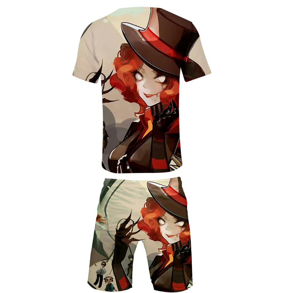 

Identity 2019 new two piece set casual hiphop shot sleeve tshirt + beach shorts men streetwear sports shorts set