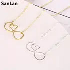 Ожерелье с подвеской в виде сердца и знака бесконечности, подарок на день матери SanLan