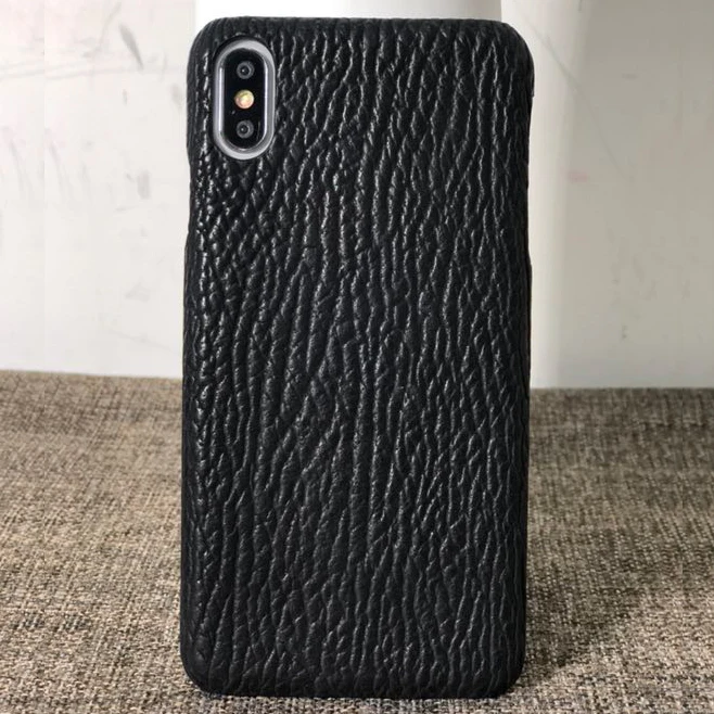 Роскошный чехол накладка из натуральной кожи акулы для iPhone X XR XS MAX реальный