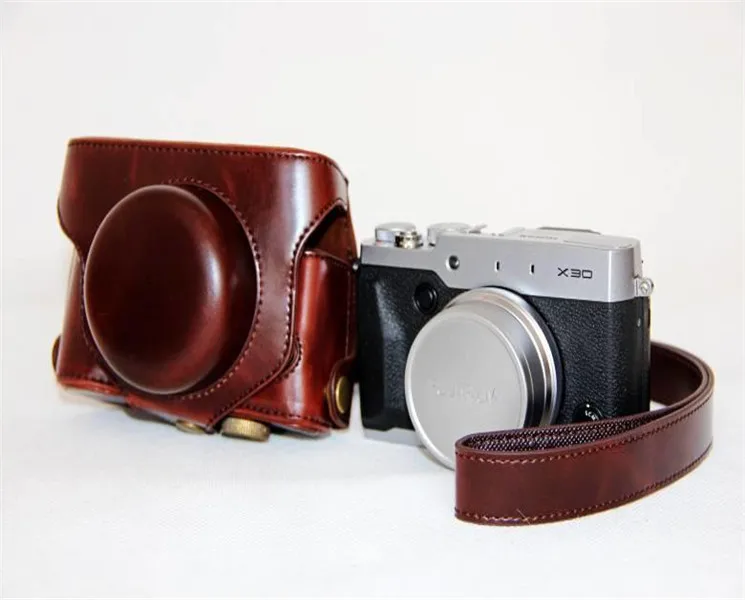HAFEI камера видео сумка чехол PU Жесткий кожаный чехол подходит для Fujifilm FUJI X30 X-30 камера с ремешком 3 цвета черный/кофе/коричневый
