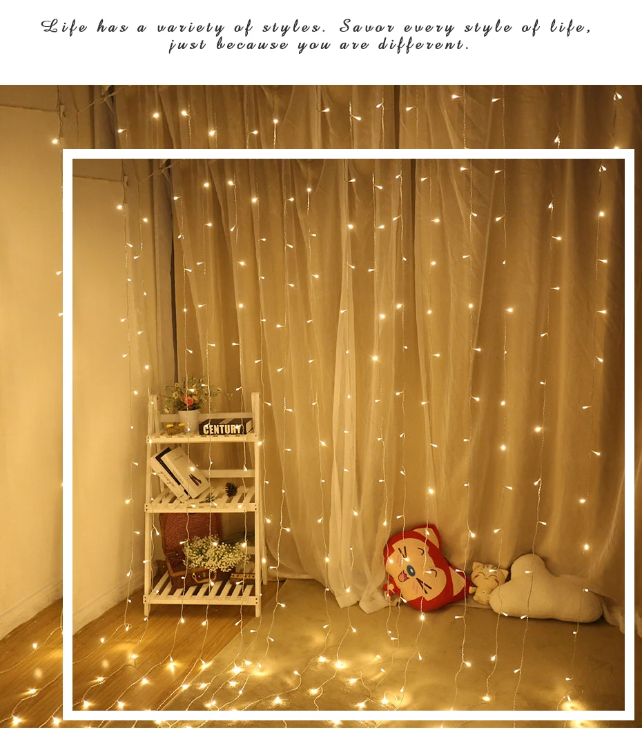 6 м x 3 М новогодняя гирлянда гирлянда свадьба светодиодная занавеска christmas lights outdoorсветодиодная шторагирлянда сосулька