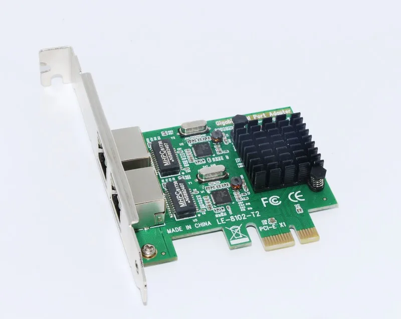 Высокое качество сетевая карта Gigabit Ethernet PCI Express 1000 м PCIE 2 порта RJ45 NIC сервер Lan