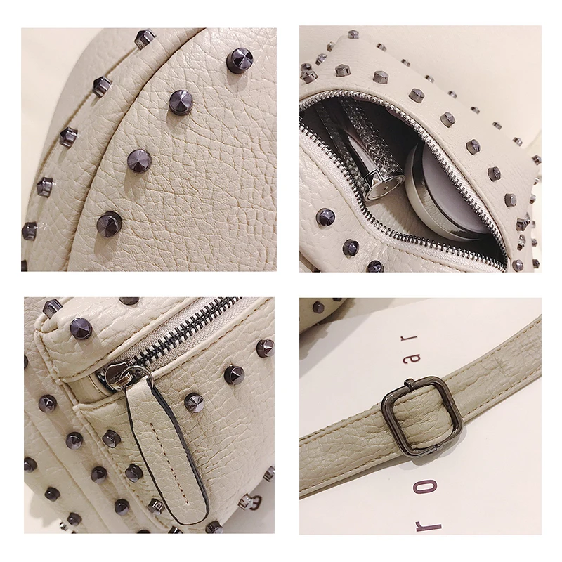 Gradosoo рюкзак с заклепками в стиле панк женский известный бренд искусственная кожа