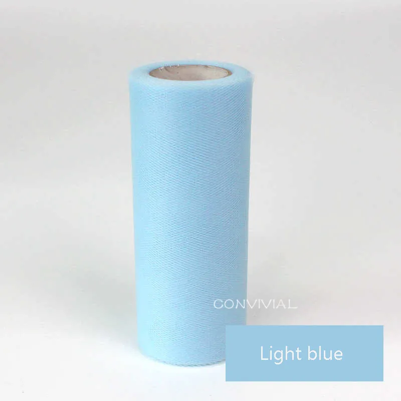 Blue Soild цвет 25 ярдов Тюль украшение для свадебного стола центральный Тюль День рождения Рождественская Свадебная вечеринка Декор поставки - Цвет: Blue