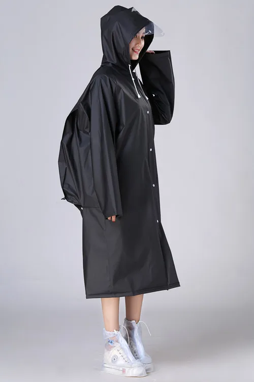 Длинный непромокаемый плащ EVA с капюшоном дождевик плащи женские куртки
