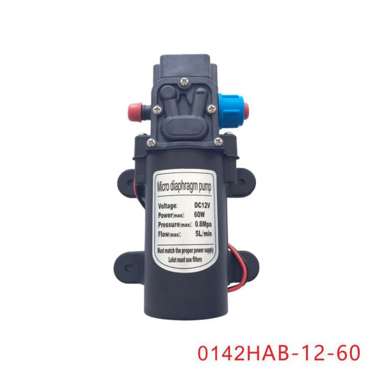 DC 12V 24V 5L/min 60W Мембранный самовсасывающий мини водяной насос высокого