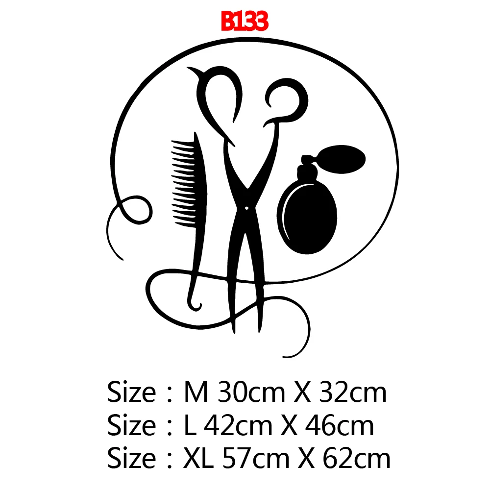 Модный парикмахерский домашний Декор виниловые настенные наклейки Гостиная