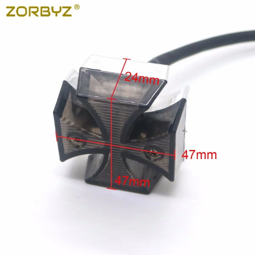ZORBYZ светодиодный мини фонарь для мотоцикла Мальтийский крест задний стоп сигнал