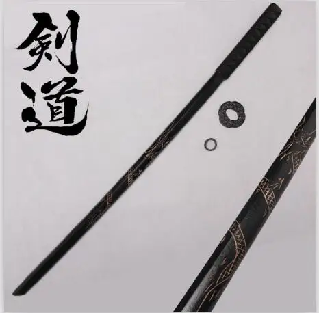 Dragon Bokken Дракон дизайн деревянный меч самурая боккен практика Кендо палка Бусидо Катана с ПУ сумка оболочка Scabbard-100cm - Цвет: Dragon Bokken