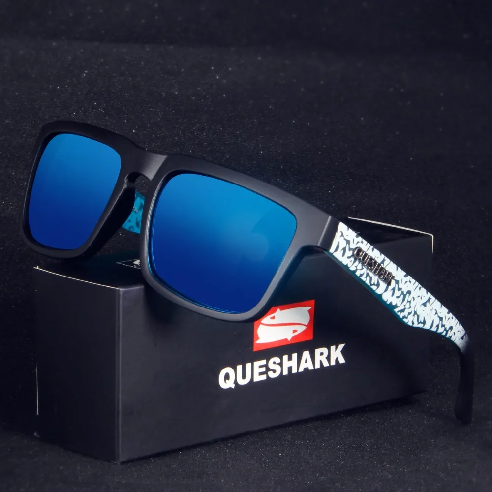 QUESHARK TR90 с принтом рамки поляризованные походные солнцезащитные очки Uv400 Кемпинг Рыбалка очки спортивные очки