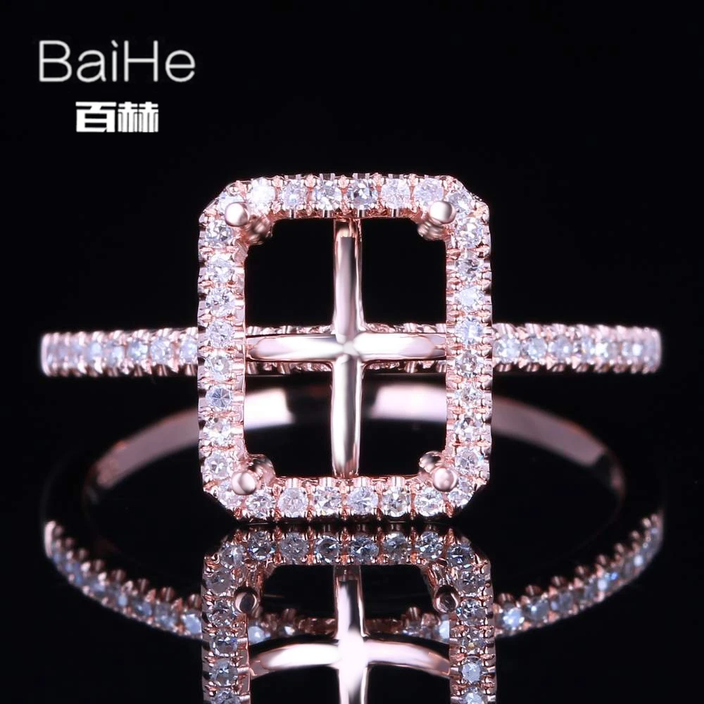 BAIHE Solid 14K розовое золото изумруд свадебные женские офисные/деловые Изящные