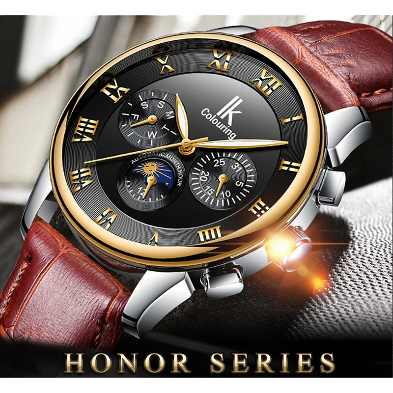 IK цветные мужские часы лучшие брендовые роскошные из нержавеющей стали под