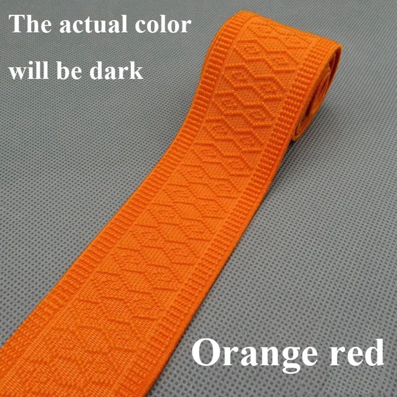 orange red Meetee 4 метра 50 мм ширина резинки красочный узор DIY ремесла швейное платье с поясом брюки ручной работы аксессуары AP584 - Цвет: orange red