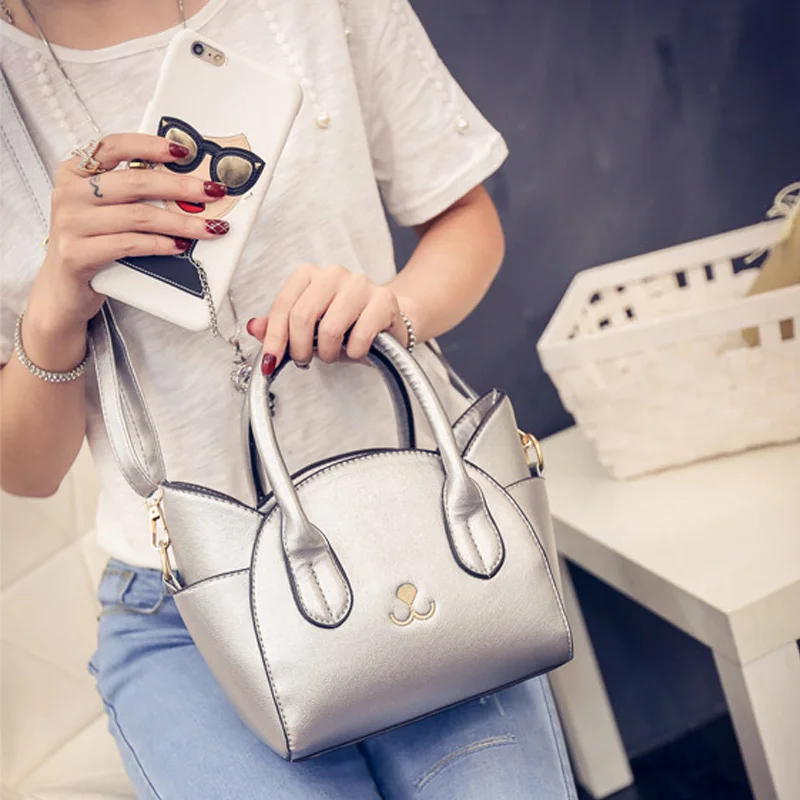Женская сумка мессенджер из искусственной кожи с рисунком котенка SS0350|bolsa fashion|bag