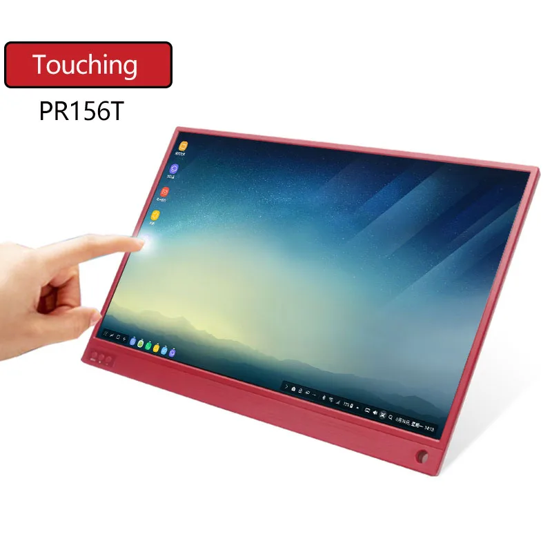 Touching 15,6-дюймовый прикосновения Портативный монитор 1920x1080 FHD HDR ips Дисплей игровой для контроля уровня сахара в крови с кожа чехол для переключателя/PS4/Xbox/чехол для телефона - Цвет: Touching