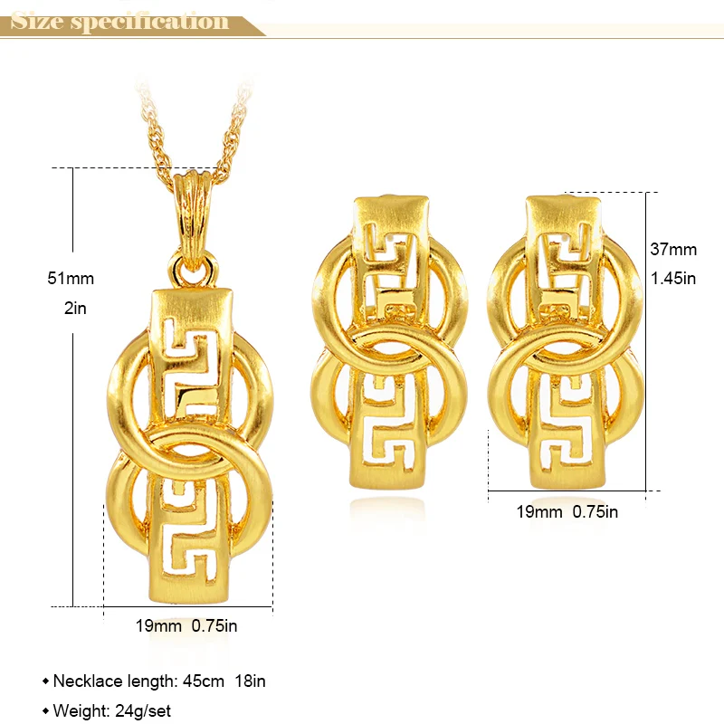 ZEA Dear Jewelry классические геометрические Ювелирные наборы для женщин колье серьги