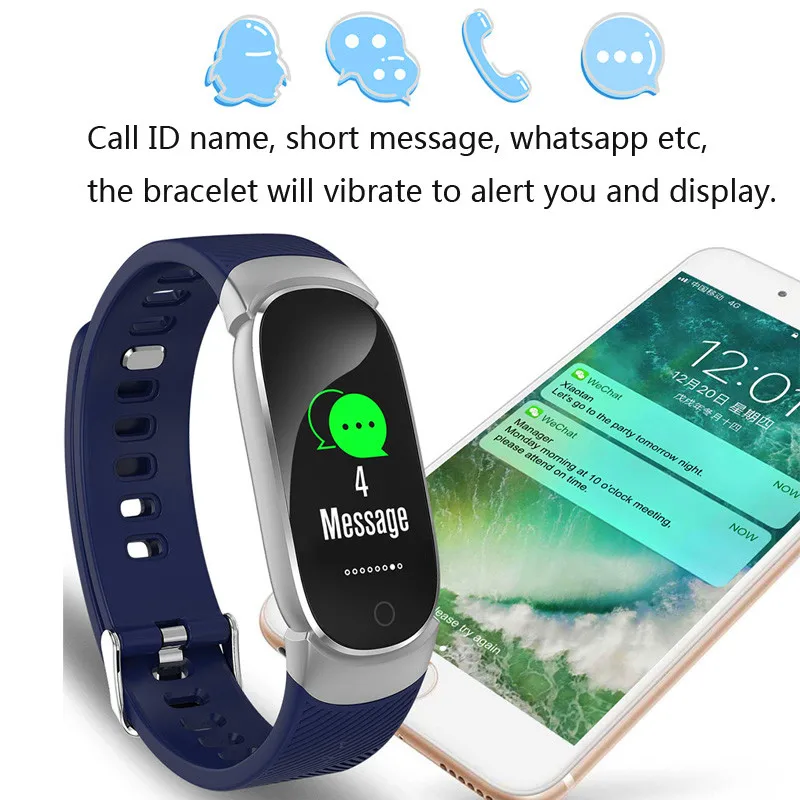 Смарт-браслет для мужчин женские умные часы сердечного ритма мониторы Smart Band