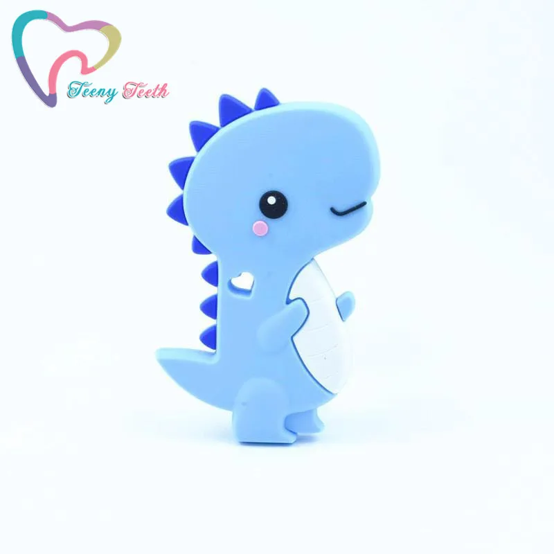 1 шт. детские пищевые силиконовые прорезыватели Мультяшные животные динозавры