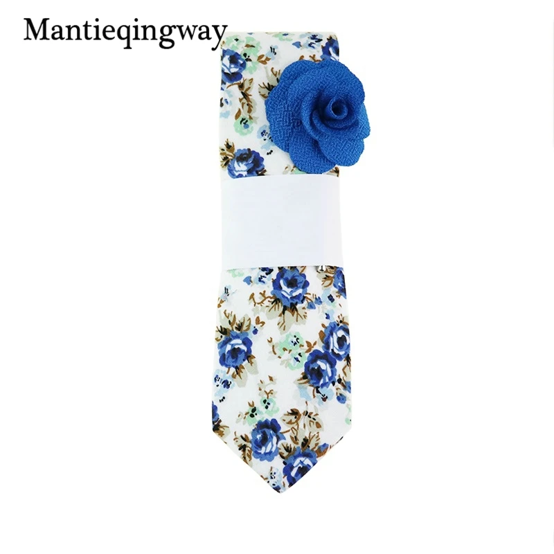 Mantieqingway 6 см Узкие галстуки для мужчин и женщин модные повседневные Цветочные Галстуки голубые галстуки Свадебный тонкий галстук-бабочка Gravatas аксессуары