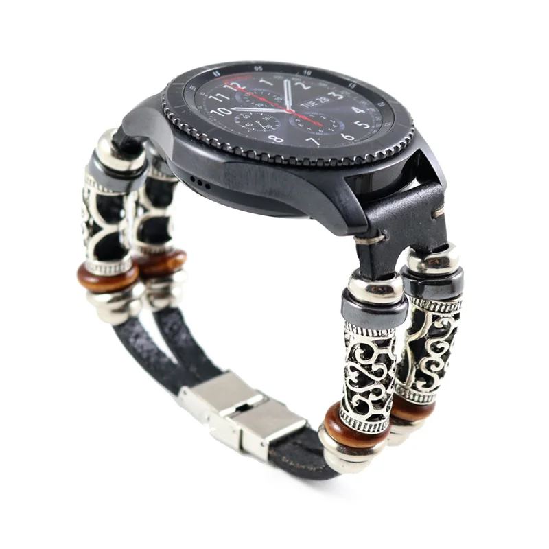 Кожаный ремешок для samsung Galaxy watch 46 мм ремешок gear S3 Frontier band 22 мм браслет из натуральной кожи часы huawei GT ремешок 46 мм