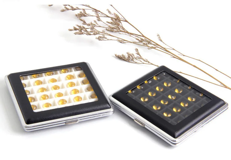 10*9,2*2 см 30 слотов пустая коробка-органайзер для ювелирных изделий или поднос со стеклянной крышкой для демонстрации драгоценных камней и бусин для хранения ювелирных изделий