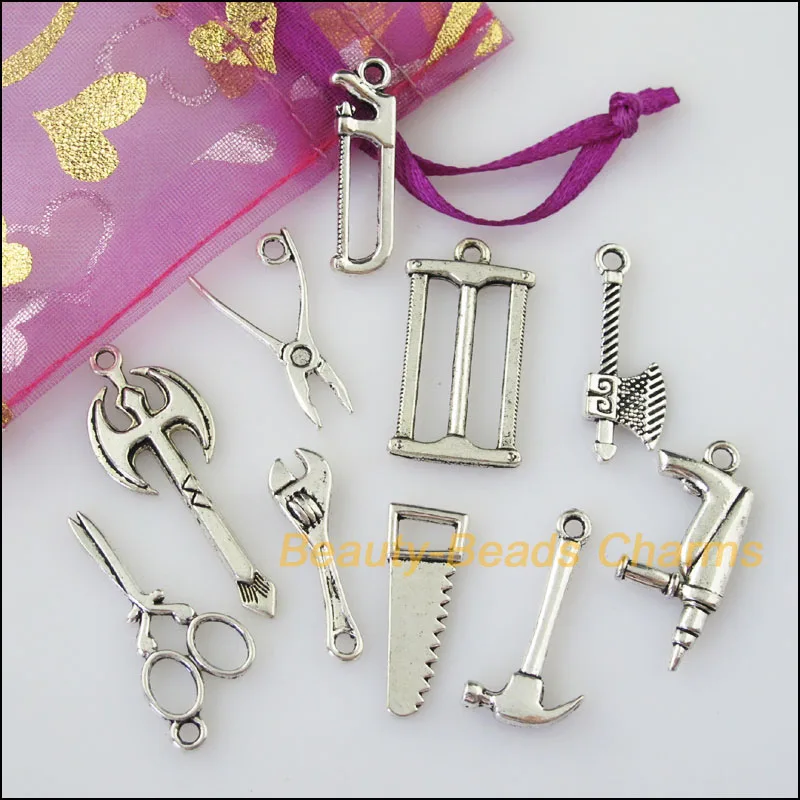 New 20Pcs Tibetan Silver Color DIY/ Tools Mixed Charms Pendants | Украшения и аксессуары