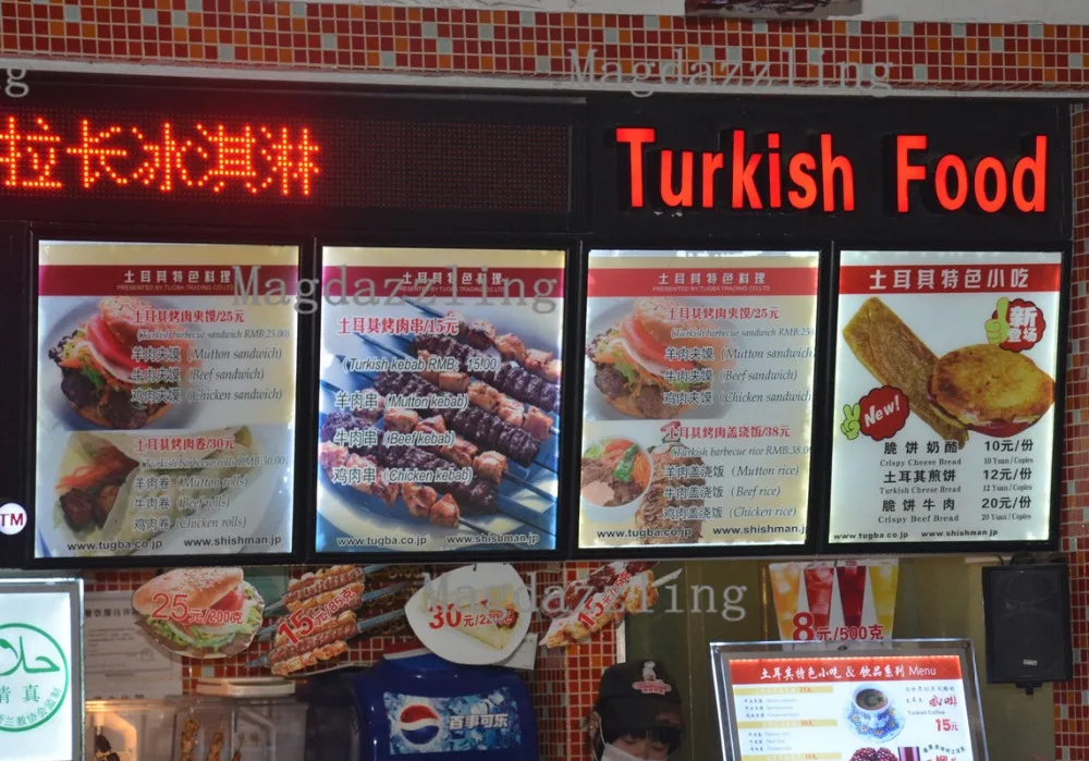 Светодиодный светильник A2 с подсветкой меню постер световой короб изогнутым