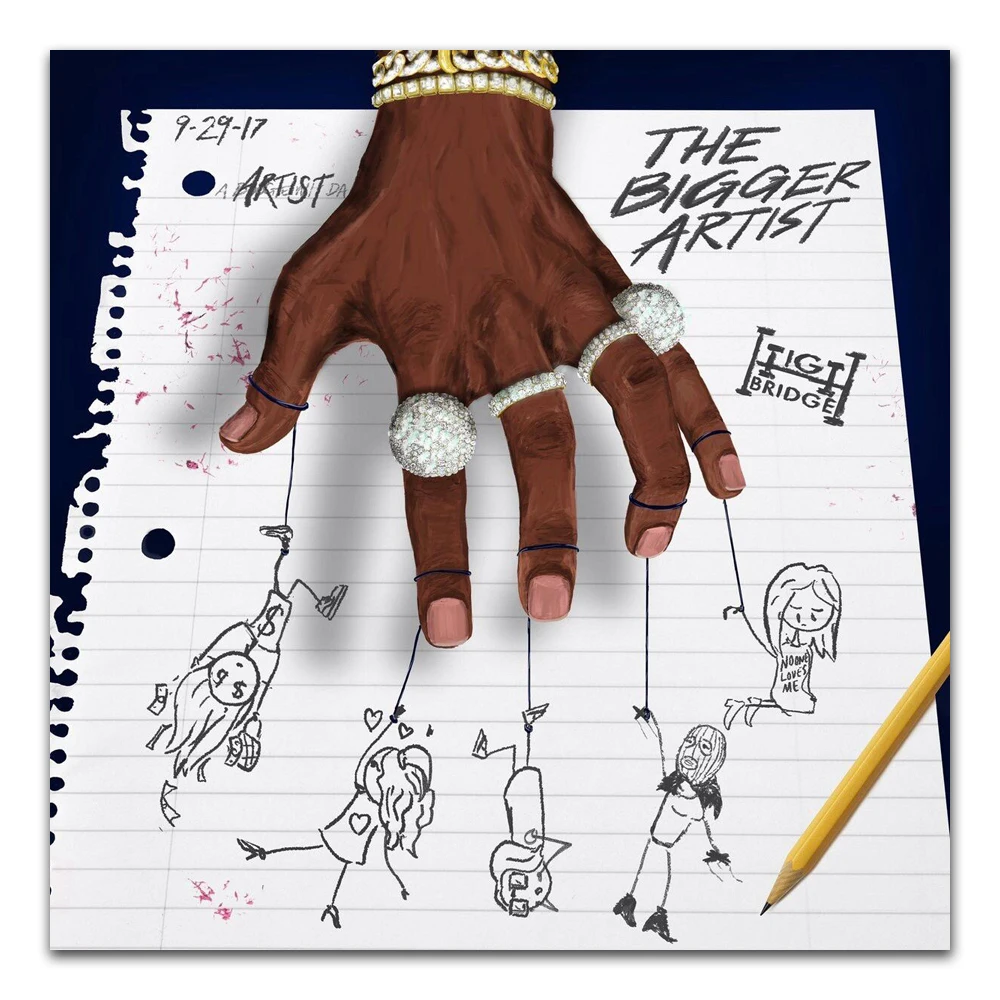 Z0038 Posters and Prints A Boogie Wit Da Hoodie The Bigger Rapper Music Album Cover Art Poster Canvas Painting Home Decor | Дом и сад