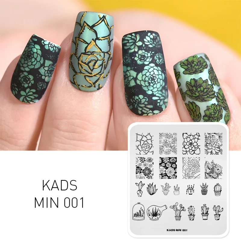 KADS стемпинг Новое поступлениепластины для стемпинга штамп для стемпинга бабочка олень птица солнце луна образ стемпинг для ног - Цвет: Min 001